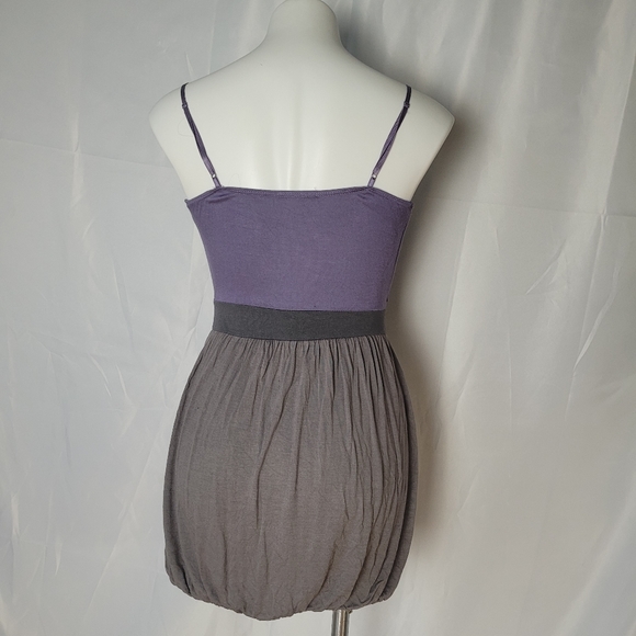 Purple color block dress - Picture 2 of 4